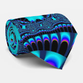 Blauwgroen wervelkolom stropdas (Opgerold)