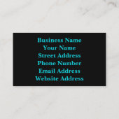 Blauwgroen wervelkolom visitekaartje (Achterkant)