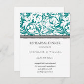 Blauwgroen wervelrepetitie binnenste Kaart (Voorkant / Achterkant)