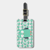 Blauwgroen Whimsical Ownership Bagagelabel (Voorkant verticaal)