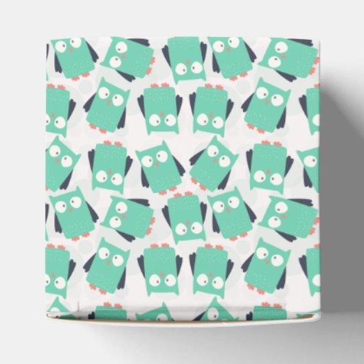 Blauwgroen Whimsical Ownership Bedankdoosjes (Bovenkant)