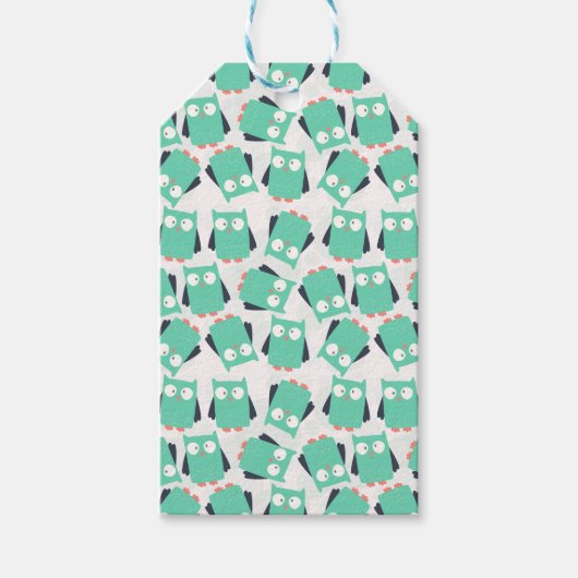 Blauwgroen Whimsical Ownership Cadeaulabel (Voorkant)