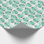 Blauwgroen Whimsical Ownership Cadeaupapier (Hoek)