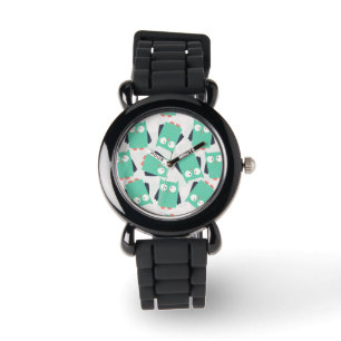 Blauwgroen Whimsical Ownership Horloge