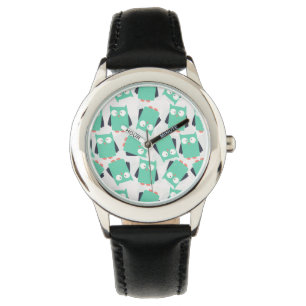 Blauwgroen Whimsical Ownership Horloge