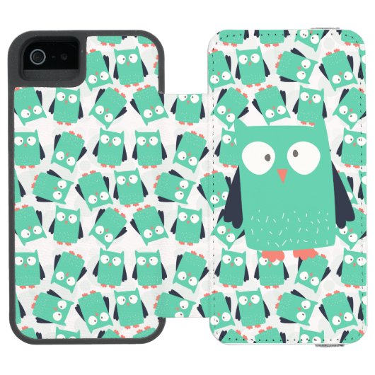 Blauwgroen Whimsical Ownership Incipio iPhone Portemonnee Hoesje (Agenda Open)