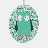 Blauwgroen Whimsical Ownership Keramisch Ornament (Rechts)