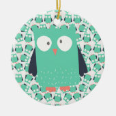 Blauwgroen Whimsical Ownership Keramisch Ornament (Voorkant)