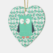 Blauwgroen Whimsical Ownership Keramisch Ornament (Links)
