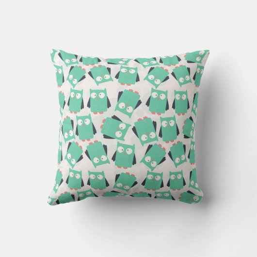 Blauwgroen Whimsical Ownership Kussen (Achterkant)