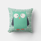 Blauwgroen Whimsical Ownership Kussen (Voorkant)