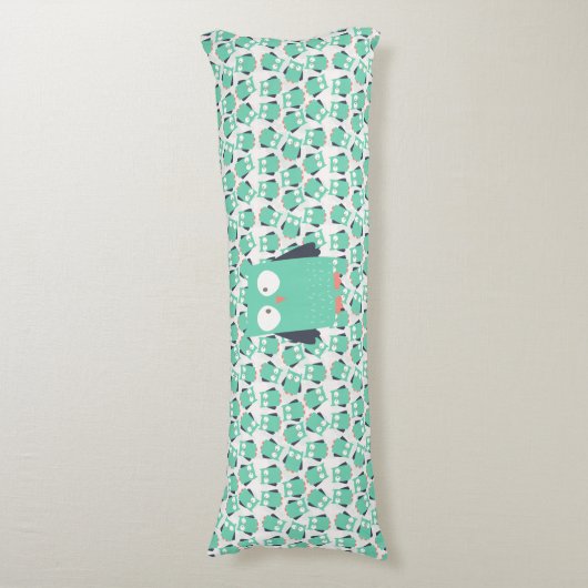 Blauwgroen Whimsical Ownership Lichaamskussen (Voorkant Verticaal)