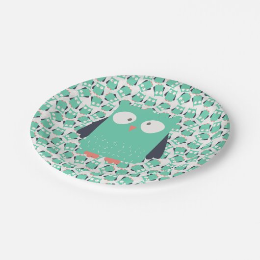 Blauwgroen Whimsical Ownership Papieren Bordje (Gekanteld)