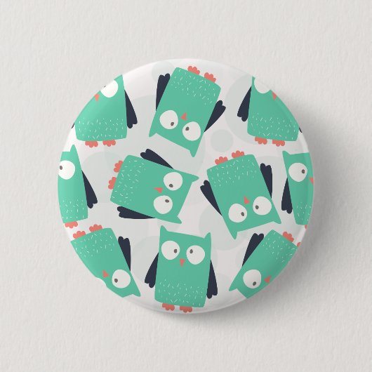 Blauwgroen Whimsical Ownership Ronde Button 5,7 Cm (Voorkant)