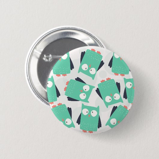 Blauwgroen Whimsical Ownership Ronde Button 5,7 Cm (Voorkant /achterkant)