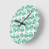 Blauwgroen Whimsical Ownership Ronde Klok (Hoek)