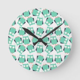 Blauwgroen Whimsical Ownership Ronde Klok