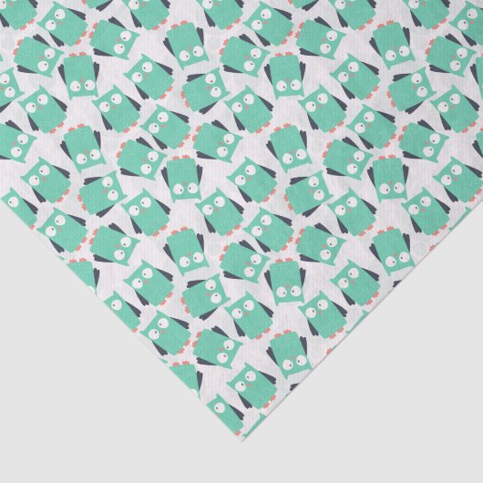 Blauwgroen Whimsical Ownership Tissuepapier (Detail)