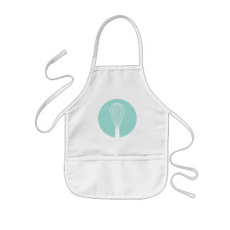 Blauwgroen Whisk Silhouette Kitchen Apron Kinder Schort