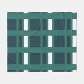 Blauwgroen-White Blue Check Pset Farmhouse Fleece Deken (Voorkant (Horizontaal))
