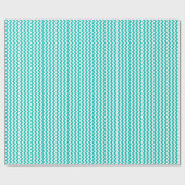 Blauwgroen White Chevron Zig-Zag Pattern Cadeaupapier (Vlak)