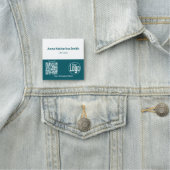 Blauwgroen White Event QR-Code Logo Bedrijfsexpert Naamplaatje (In situ)