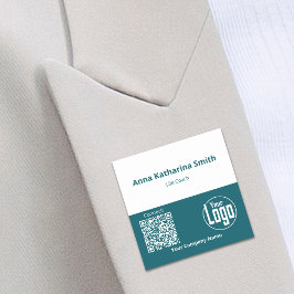 Blauwgroen White Event QR-Code Logo Bedrijfsexpert Naamplaatje