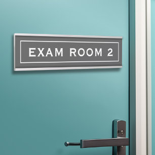 Blauwgroen White Exam Room for Dentist Doctor Kant Deurbordje