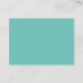 Blauwgroen White Fiver 5 dollar Birthday Party Informatiekaartje (Achterkant)