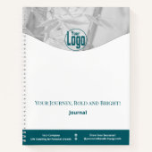 Blauwgroen White Life Coach Company Workshop Journ Notitieboek (Voorkant)