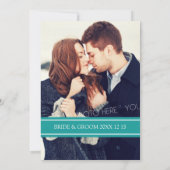 Blauwgroen White Winter Weduwen Fotouitnodigingska Kaart (Achterkant)