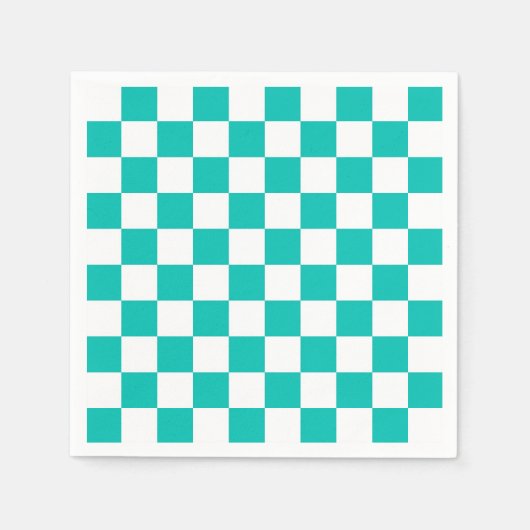 Blauwgroen whiteboardpatroon servet (Voorkant)