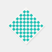 Blauwgroen whiteboardpatroon servet (Hoek)