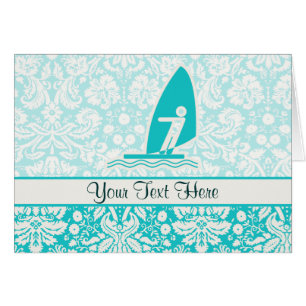 Blauwgroen windsurfen