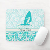 Blauwgroen windsurfen muismat (Met muis)