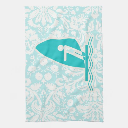 Blauwgroen windsurfen theedoek (Verticaal)