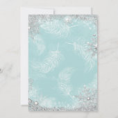 Blauwgroen winterfeestdag in Wonderland Kaart (Achterkant)