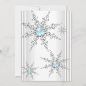 Blauwgroen Winterwonderland Birthday Party 2 Kaart (Achterkant)