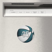 blauwgroen wit basketbal team banket gunsten magneet (Insitu (Vaatwasser))