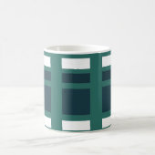 Blauwgroen wit blauw Check Buffalo speldenband Koffiemok (Center)