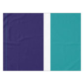 Blauwgroen Wit Blauw Plain Kleurblok Ontwerp Tafelkleed (Voorkant (Horizontaal))
