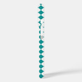 Blauwgroen wit checker diamantpatroon Case-Mate iPhone case (Achterkant / Links)