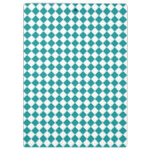Blauwgroen wit checker diamantpatroon klembord (Achterkant)