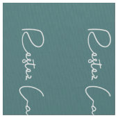 blauwgroen wit Frans script kalm houden en doorgaa Stof (Close Up)