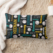 Blauwgroen wit goud  kussen (Deken)