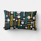 Blauwgroen wit goud  kussen (Voorkant)