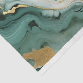 Blauwgroen wit gouden marmeren ontkoppeling tissuepapier (Detail)