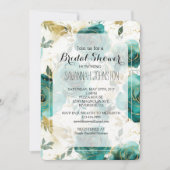 Blauwgroen wit gouden Vrijgezellenfeest Kaart (Voorkant)