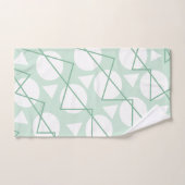 Blauwgroen wit patroon met gebluste troep bad handdoek (Handdoek)