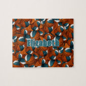 blauwgroen witte basketbaljongens, teamkleuren legpuzzel (Horizontaal)